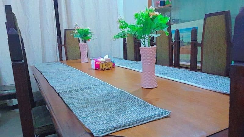 KPK Wooden Dining Table 8 Chairs 2