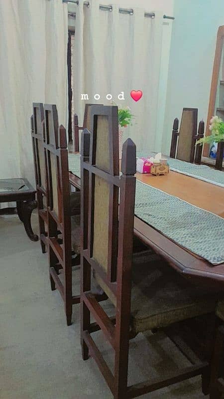 KPK Wooden Dining Table 8 Chairs 1