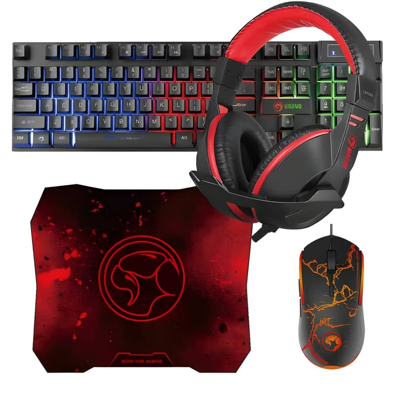 "Marvo 409 4-in-1: RGB Keyboard, Mouse, Headset & Pad!" 3