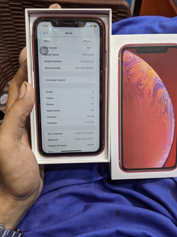 iPhone XR non pta GB 64 JV all ok hai 10/9 original condition mein hai 4