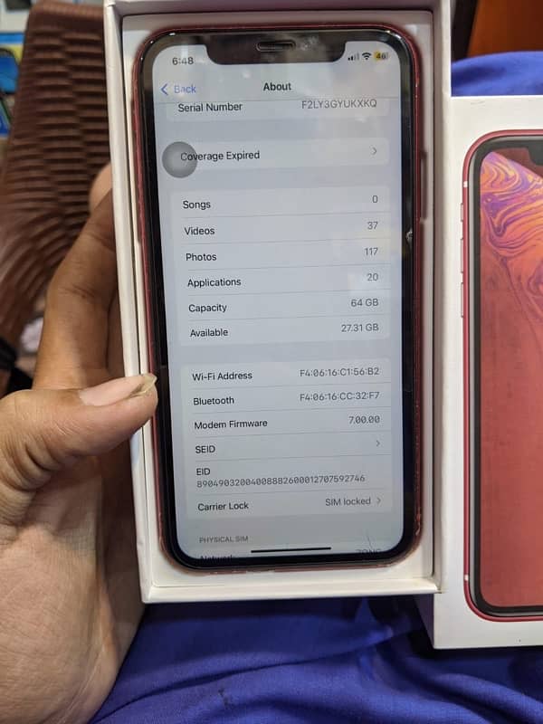 iPhone XR non pta GB 64 JV all ok hai 10/9 original condition mein hai 5