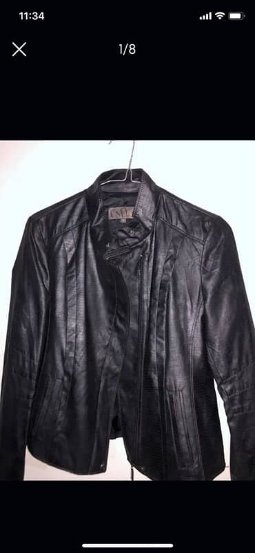 Black faux leather  jacket ( orignal) 0