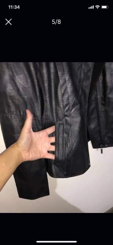 Black faux leather  jacket ( orignal) 1