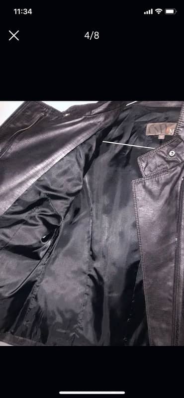 Black faux leather  jacket ( orignal) 2