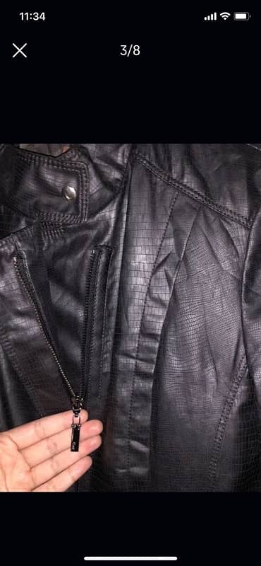 Black faux leather  jacket ( orignal) 4