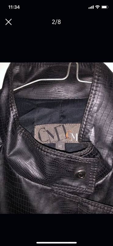 Black faux leather  jacket ( orignal) 7