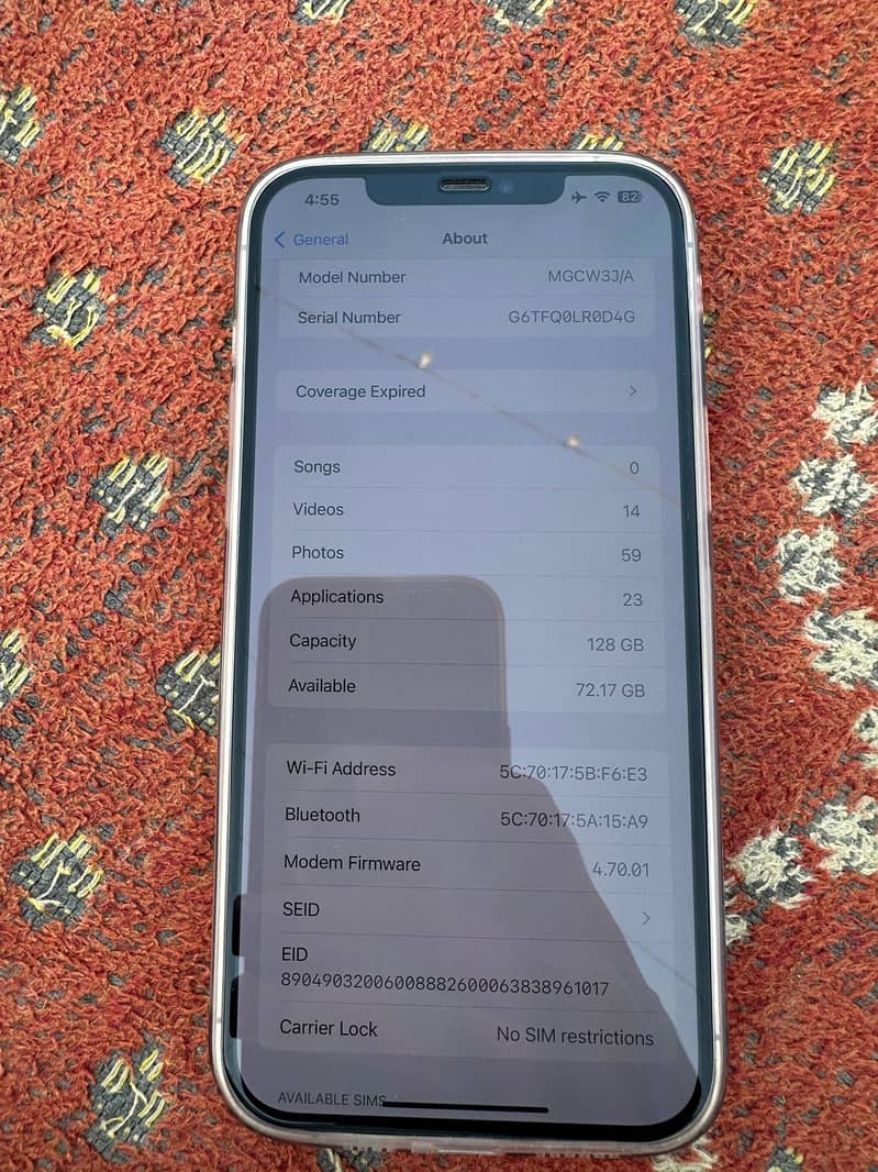 I phone 12 pro max non PTA 128gb single sim 2