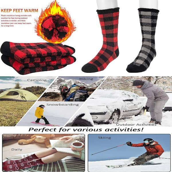 Winter Socks for Men Women - Size 6-11 2