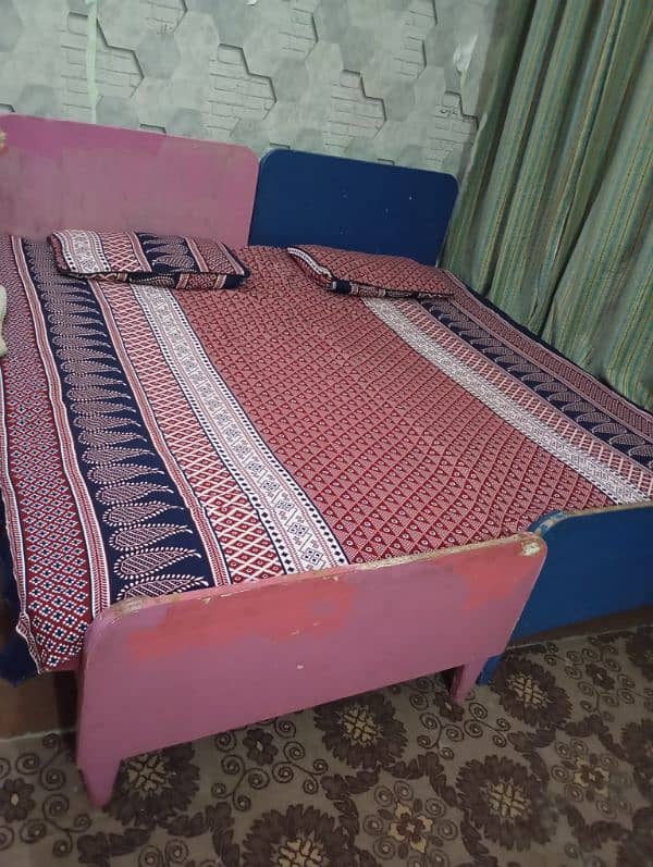 single girl and boy themed beds with matress 1