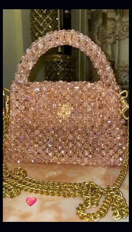 pink rose crystal bag 0