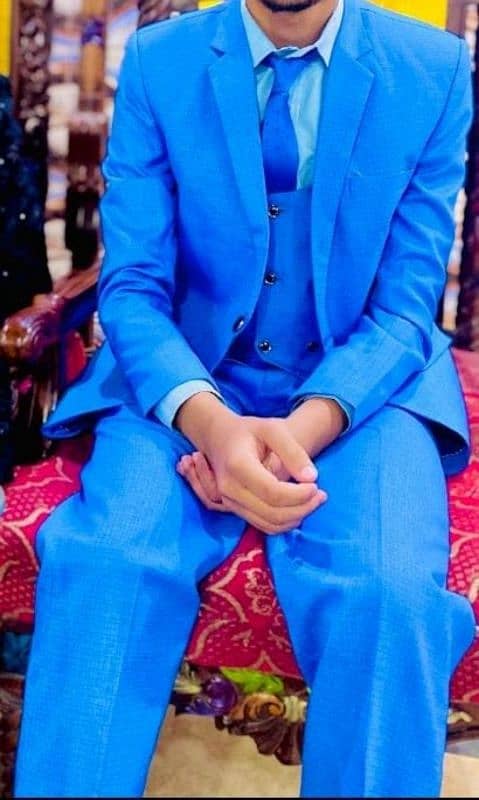 Sky Blue Pant Coat - Stylish 3-Piece Suit for Formal Events 1