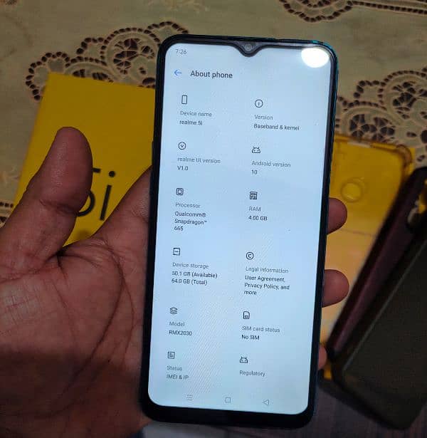 Realme 5i with Complete Box For Sale 5