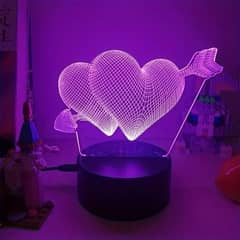 Heart 3d illusion lamp