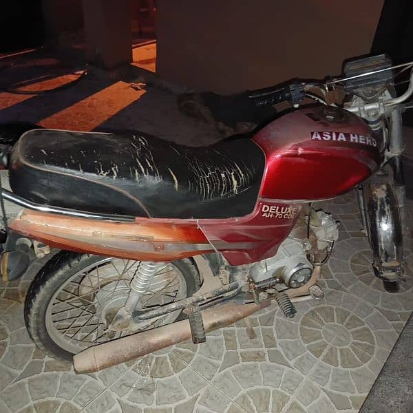 Bike l Asia Hero l 70cc l Red l  Motorbike 1