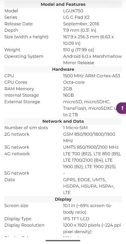 LG pad x11 2