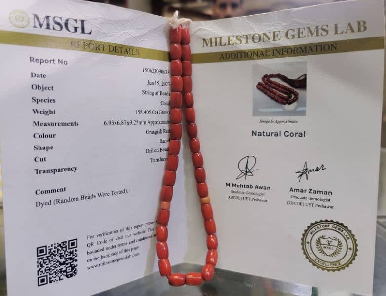 Murjan Tasbih with certificate original nature coral 0