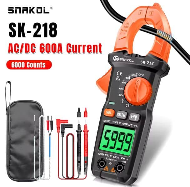 Imported Professional Digital Clamp Meter AC/DC 600 Amps 1