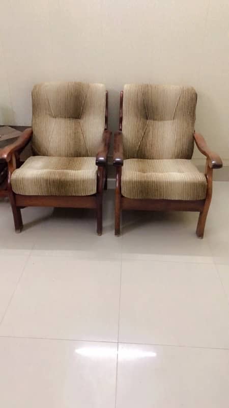 5 seater sofa set pure wood 0