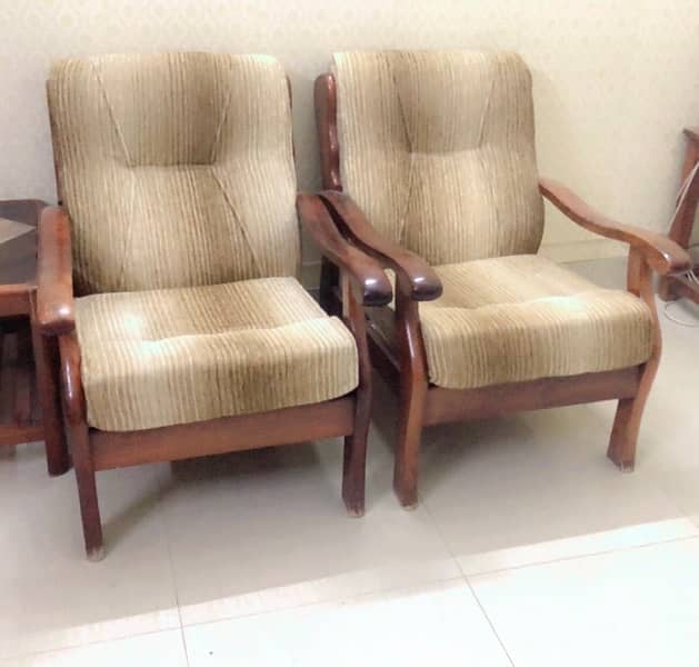 5 seater sofa set pure wood 1