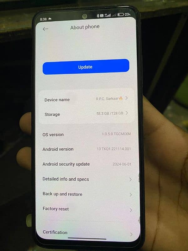 redmi note 11#ram_6+6 storage 128---10bye 10 3