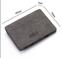 Men's wallet, Magic Wallet fresh Import , Grey color