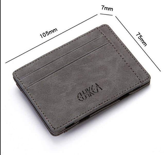 Men's wallet, Magic Wallet fresh Import , Grey color 0