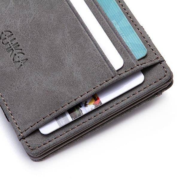 Men's wallet, Magic Wallet fresh Import , Grey color 2