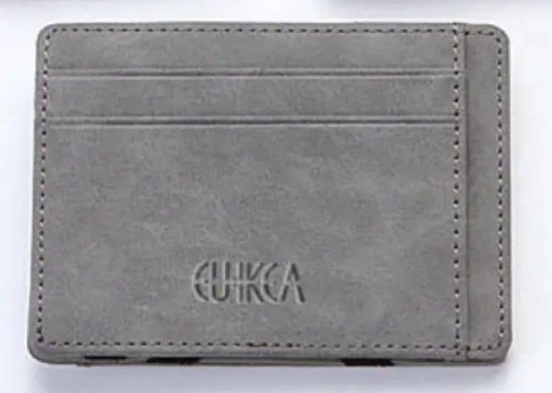 Men's wallet, Magic Wallet fresh Import , Grey color 4