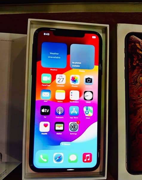 iPhone XS max 256gb all ok 10by10 pta approved Dual 81BH all pack set 4