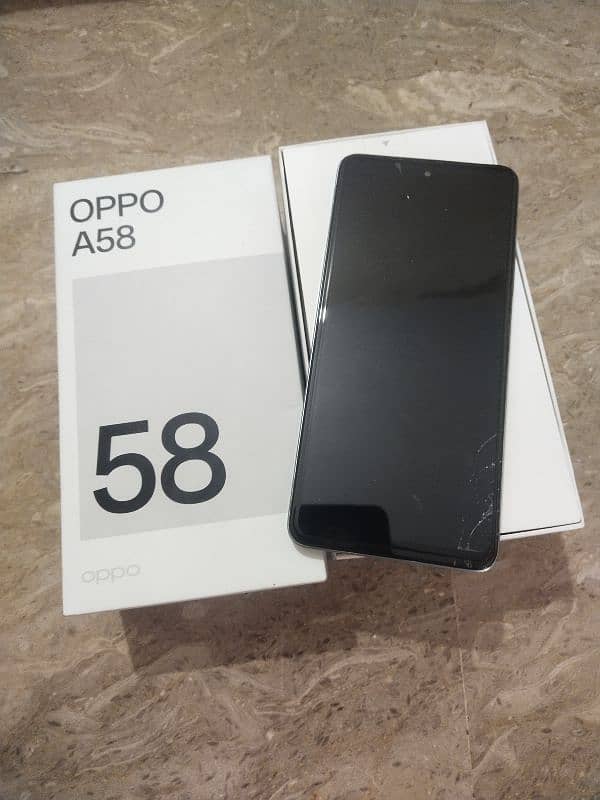 oppo a58 with box only 8/128 4