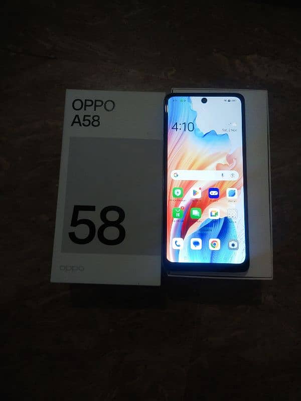 oppo a58 with box only 8/128 9