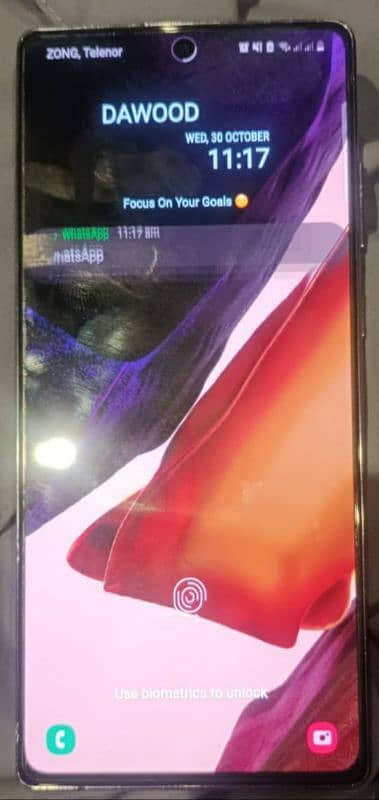 Samsung note 20 pta approved 8/256gb 9/10 condition 1