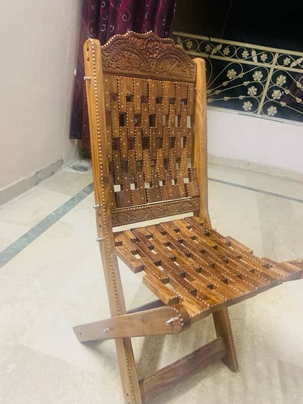 hand made wooden chair and stool for sale 2