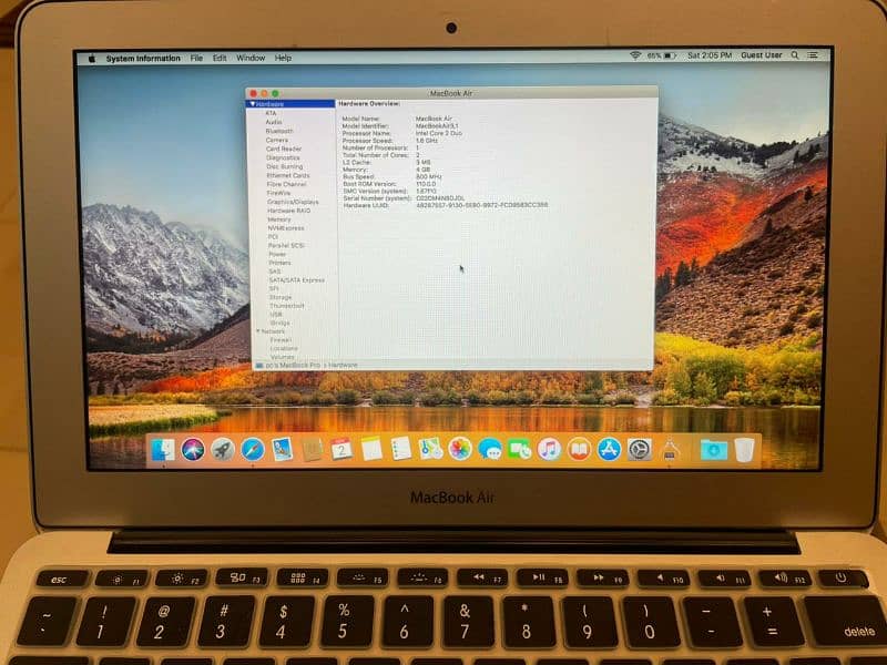 Macbook Air Model 2010 Late 2011 lounch 8