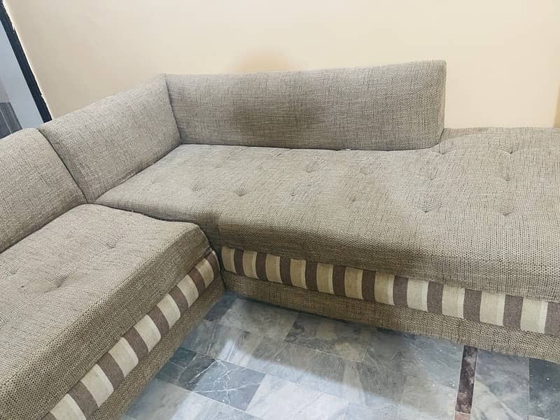 L shape sofas with five cushions 1