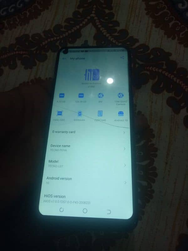 tecno pova. 6GB 128GB pta aproved 6