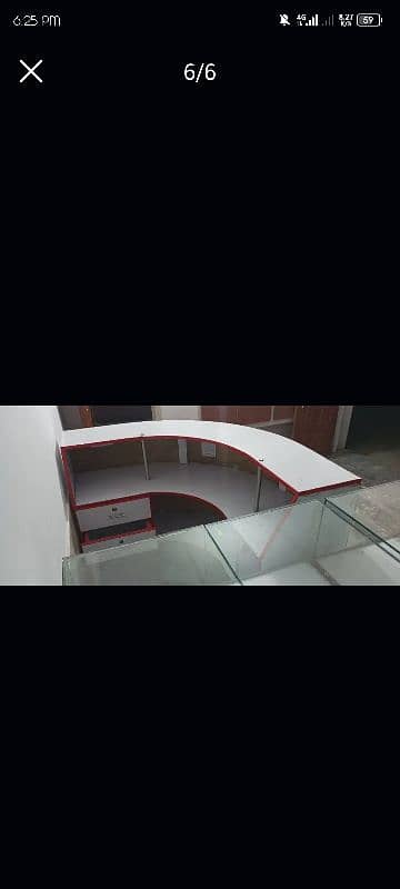 cash Counter for sale. 4 feet high and round D shape 2