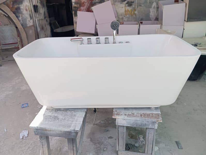 freestanding tub / Jacuuzi / Pvc and Corian  vanities. cladding 8