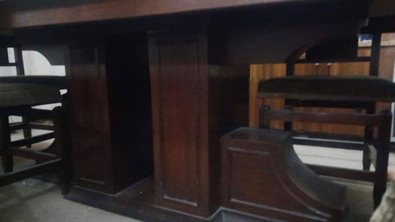 KPK Wooden Dining Table 8 Chairs 5