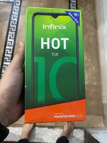 infinix hot 10 play 4 64 with box no charger good condition 5