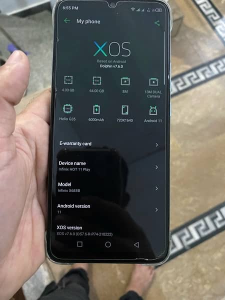 infinix hot 10 play 4 64 with box no charger good condition 6