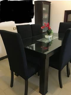 Dinning table with 6 chairs are available for sale