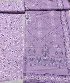 Dhanak Lakhani All Over Print Velevt Shawl 3 Pc Suit