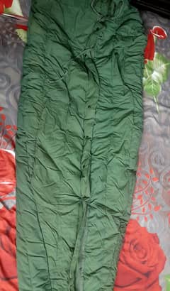 double layer sleping bag (polyester and down) filled