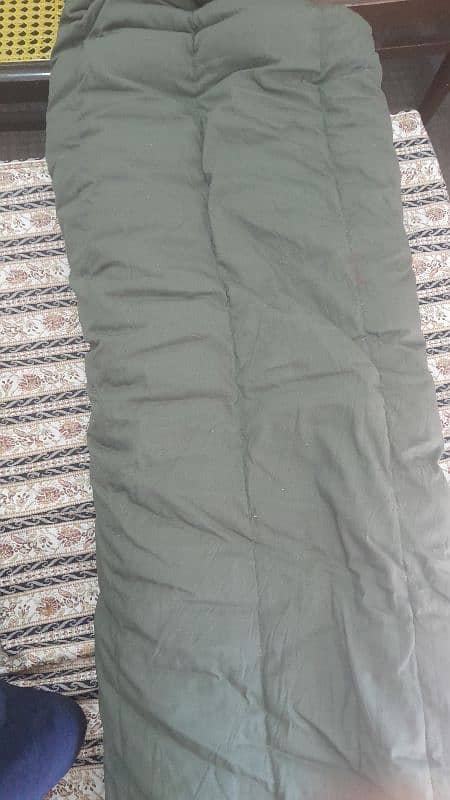 double layer sleping bag (polyester and down) filled 9