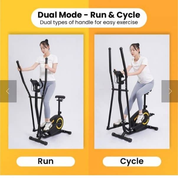 Elliptical Air bike Exercise Cycle Cross Trainer Gym Fitness Machine 2