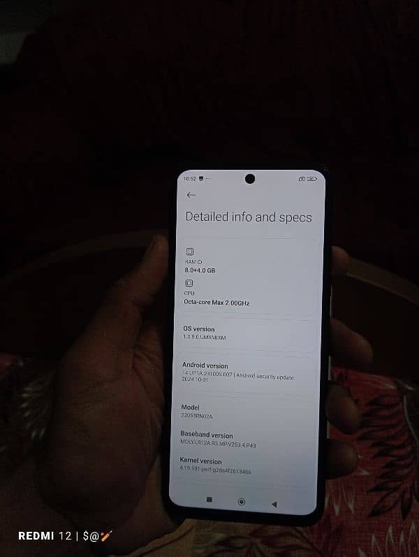 Redmi 12 full box 128/8 GB ram room fix price 2