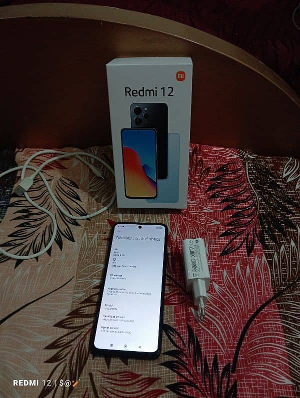 Redmi 12 full box 128/8 GB ram room fix price 3