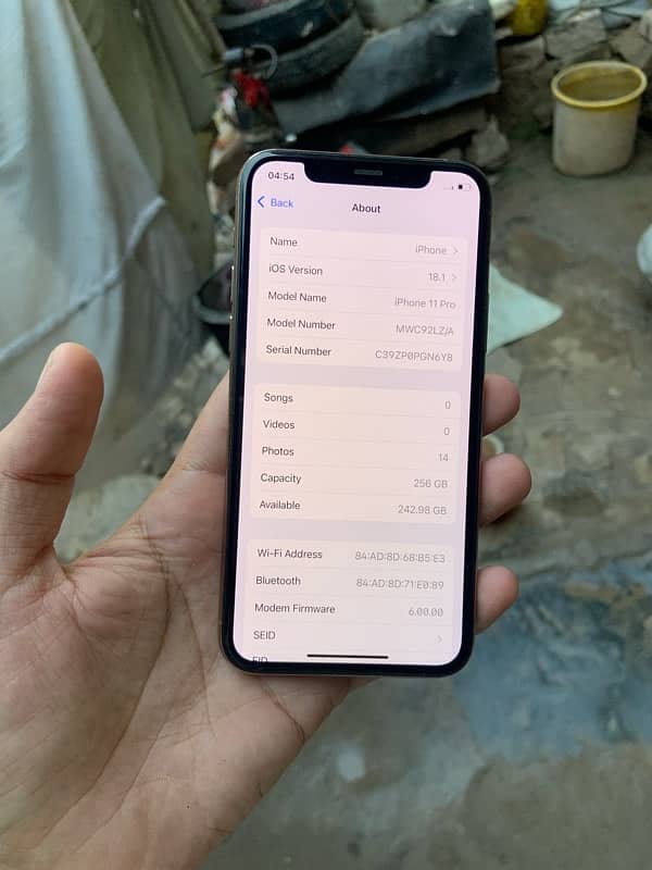 iPhone 11 Pro pta aporf 256gb 4