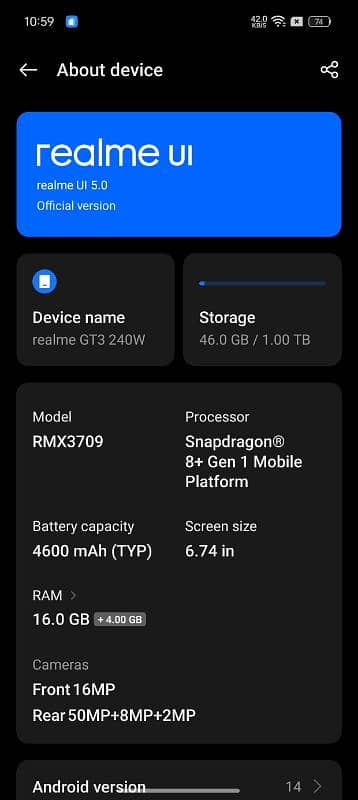 Realme Gt3 16gb 1tb 9